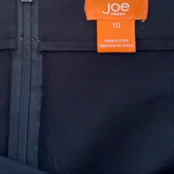 Joe Fresh Contrast Piping Stitched Black A-Line Mini Skirt Retro Inspired - Picture 3 of 4